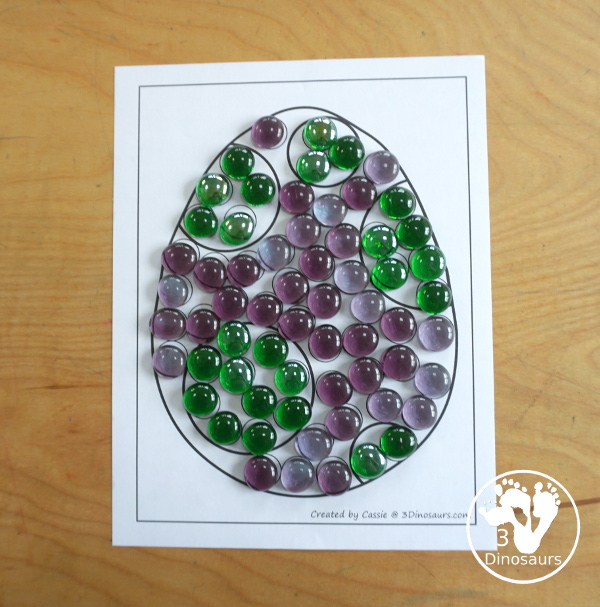 Free Dinosaur Egg Fine Motor Mats -has four fine motor mats. You have a dinosaur egg template, dinosaur egg tracing, dinosaur egg dot marker, and dinosaur egg cotton swab printables. - 3Dinosaurs.com