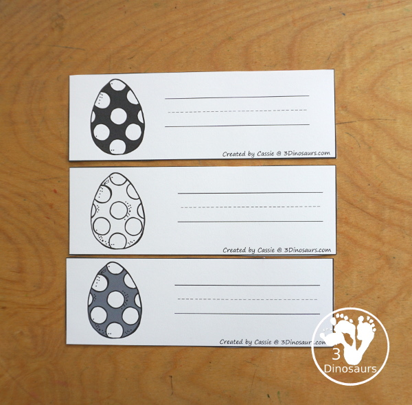 Easter Egg Color Pack - Color clip cards with  11 different colors and three words options on each card to clip. - 3Dinosaurs.com