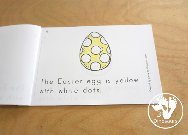 Easter Egg Color Pack - Color clip cards with  11 different colors and three words options on each card to clip. - 3Dinosaurs.com