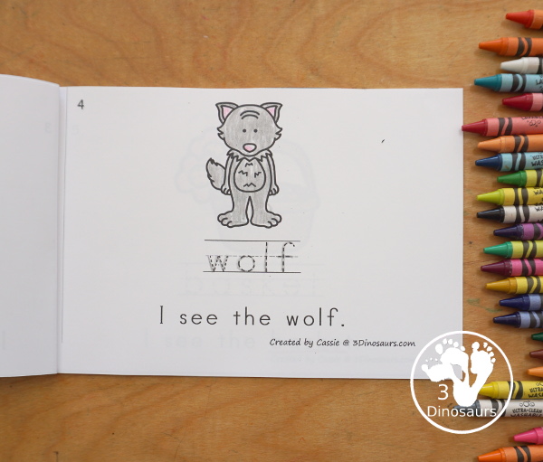 Free Little Red Riding Hood Easy Reader Book with tracing. This enjoyable 10-page book features various words from the story for kids to trace and then read the corresponding sentences. It is a super simple, easy reader book for children based on the Little Red Riding Hood story. - 3Dinosaurs.com