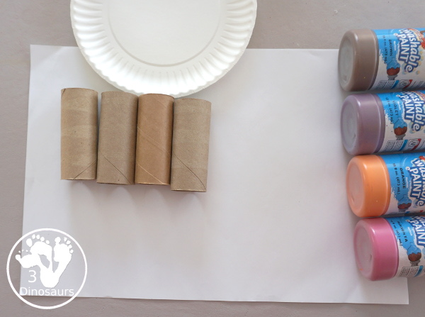 Paper Roll Truffula Tree Painting - this is a paper roll stamp painting truffula tree for the Dr Seuss's The Lorax - 3Dinosaurs.com