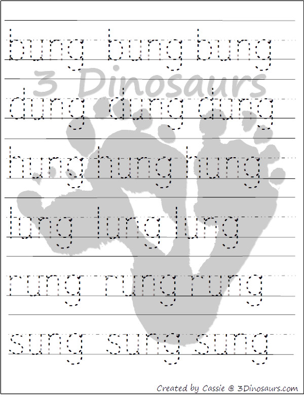 Free CVCC Word Family Cards & Writing - 3Dinosaurs.com