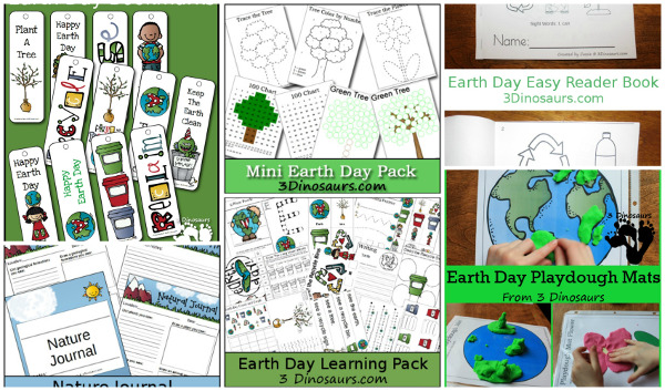 Earth Day Printables & Activities on 3 Dinosaurs - 3Dinosaurs.com