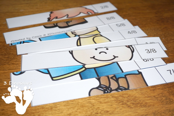 Free  Garden Fraction Puzzles - 7 different fraction puzzles for kids to use -  3Dinosaurs.com