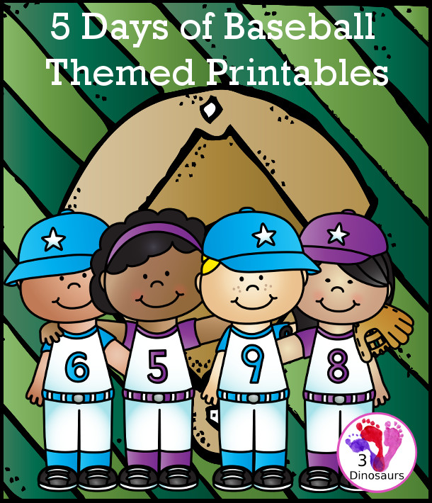 Baseball Themed Week - 3Dinosaurs.com