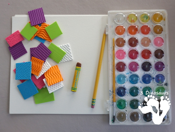 Texture Watercolor Spring Tree Painting - a fun painting activity with textures to make a fun spring themed tree - 3Dinosaurs.com