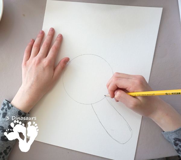 Watercolor Flower Process Art- kids can great creative and explore how water spreads things out with this craft for spring and flowers  - 3Dinosaurs.com