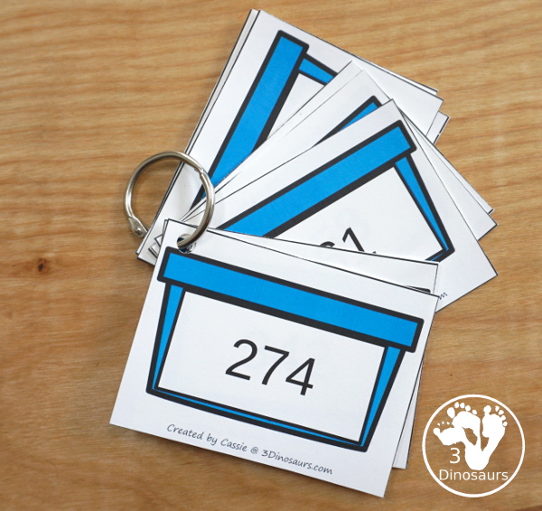 Free Earth Day Themed Place Value Arrow Cards - work on building numbers from 0 to 9999 with these earth day arrow cards. Plus use task cards to build the numbers. - 3Dinosaurs.com