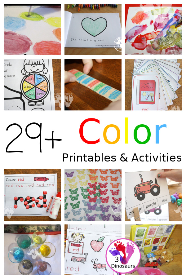 Color Activities & Printables on 3Dinosaurs.com