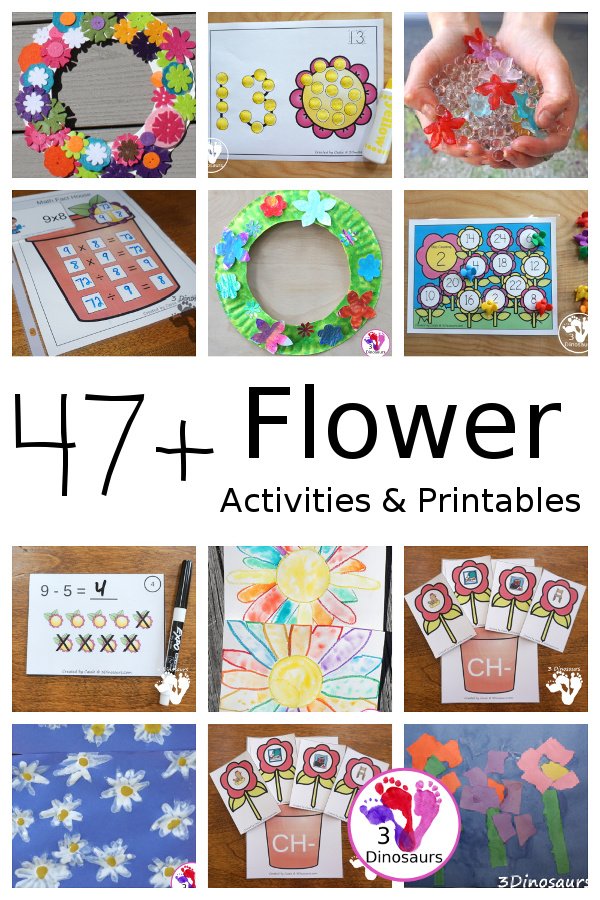 Flower Activities & Printables on 3Dinosaurs.com