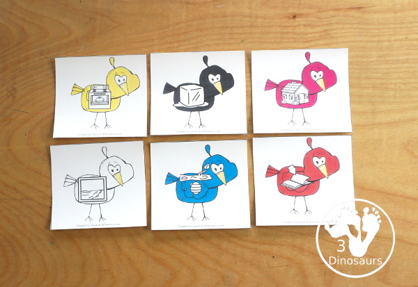 Free Bird CVCe Break The Code Printable - It has 12 nests with matching CVCe picture and a recording sheet - a fun set of printables to work on sounds of letters - 3Dinosaurs.com