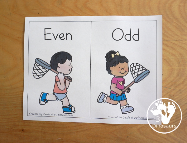 Free Bug Sorting Even & Odd - you have an even and odd sorting mat, even and numbers with butterflies and a recording mat for the numbers. - 3Dinosaurs.com