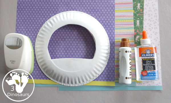Easter Basket Craft for Kids - a simple paper plate Easter basket you can make with kids as a decoration for Easter - 3Dinosaurs.com
