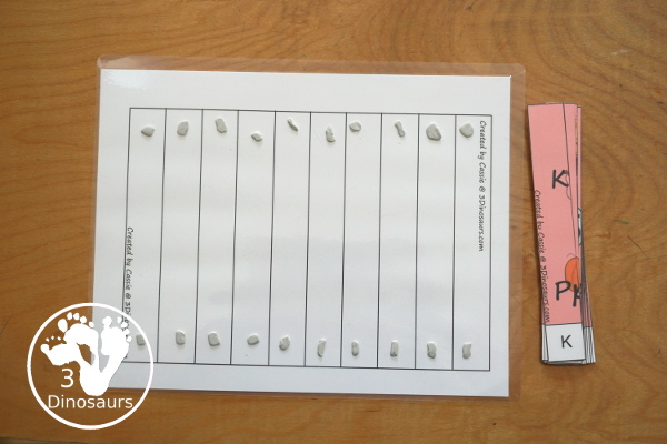 Free ABC 10 Piece Puzzles Printables - 10 piece puzzle with alphabetical order for the puzzles with uppercase letters, and lowercase letter, and numbers 1 to 10 and 11 to 20 - 3Dinosaurs.com