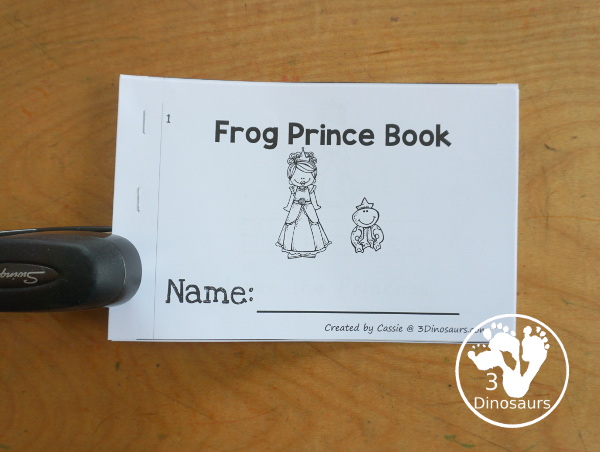 Free Frog Prince Easy Reader Book With Tracing with tracing. This enjoyable 8-page book features various words from the story for kids to trace and then read the corresponding sentences. It is a super simple, easy reader book for children based on the Frog Prince story. - 3Dinosaurs.com