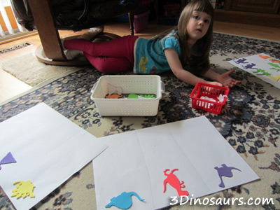 Dinosaur Sticker Matching