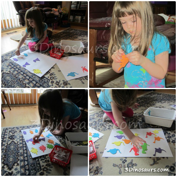 Dinosaur Sticker Matching