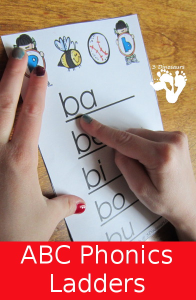 Free ABC Phonic Ladders - 3Dinosaurs.com