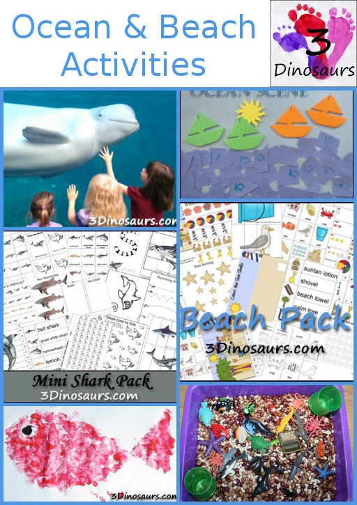 Ocean & Beaches Activities & Printables on 3 Dinosaurs - 3Dinosaurs.com
