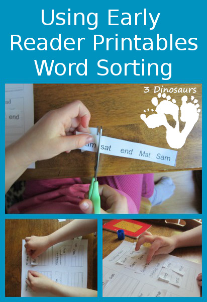 Using Early Reader Printables: Word Sorting