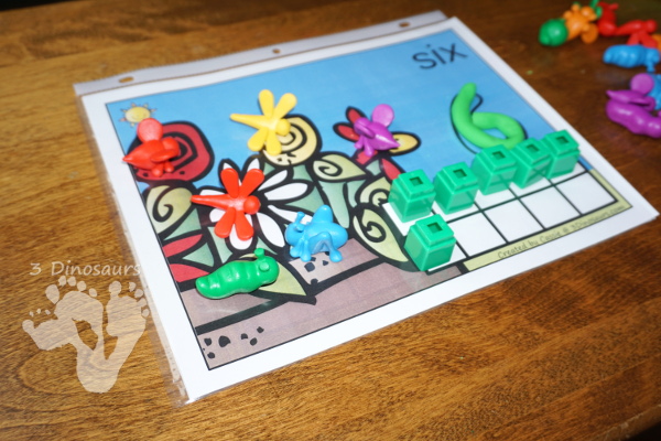 Free Hands-On Bug Themed Counting Mats: 1 to 10 - 10 different mats with two options for bugs and insects - 3Dinosaurs.com