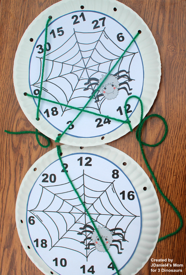 Free Fun Fine Motor Skip Counting Spiders Webs Created by  JDaniel4's Mom -  3Dinosaurs.com