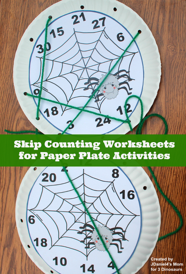 Free Fun Fine Motor Skip Counting Spiders Webs Created by  JDaniel4's Mom -  3Dinosaurs.com