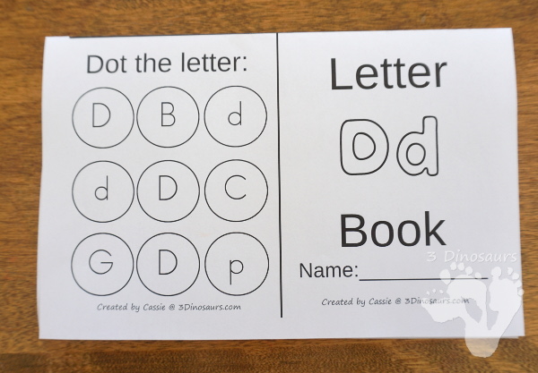 ABC Folding Book: Dot Trace & Color - all 26 letters in fun folding books for kids to use! These are great for a quick review or introduction and make great centers for kids - 3Dinosaurs.com