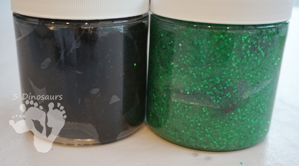 Great Sensory Play With Camping Themed Slime -easy to make with a great book about slime 3Dinosaurs.com