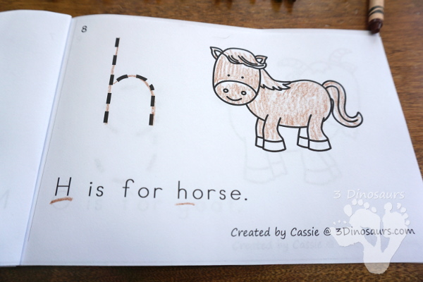 FREE Farm Animals ABC Lowercase Easy Reader Book - 11 different animals in this 12 page book - 3Dinosaurs.com