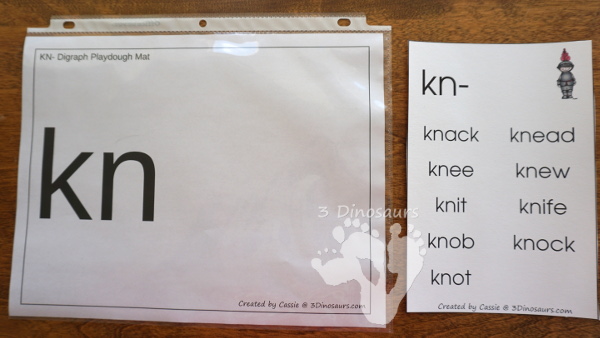 Free Digraph Playdough Mats - 13 mats including beginning and ending digraphs for kids to learn with - 3Dinosaurs.com