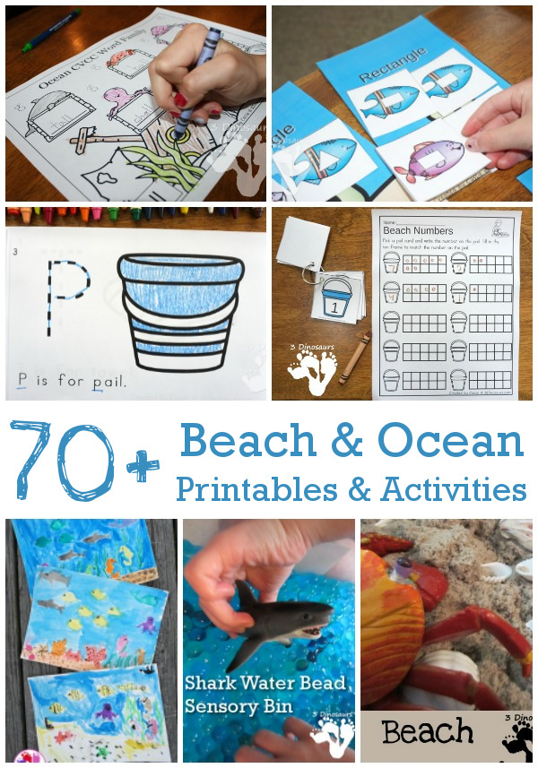 Ocean & Beaches Activities & Printables on 3 Dinosaurs - 3Dinosaurs.com