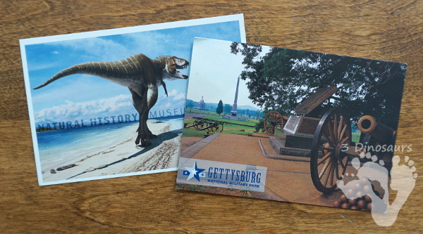How to Sneak in Writing This Summer! With this sneaky way for writing postcards when kids think it is fun - 3Dinosaurs.com