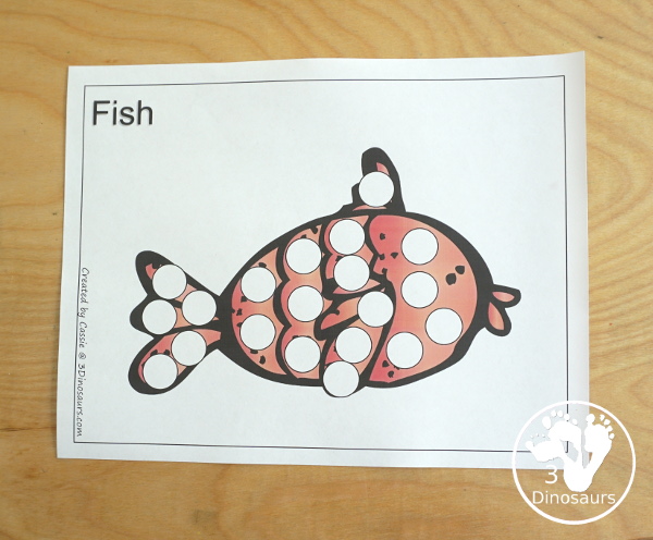 Free Pond Dot Markers - with several pond animals that go great with the book Jump Frog Jump - a fun set of fine motor mats - 3Dinosaurs.com