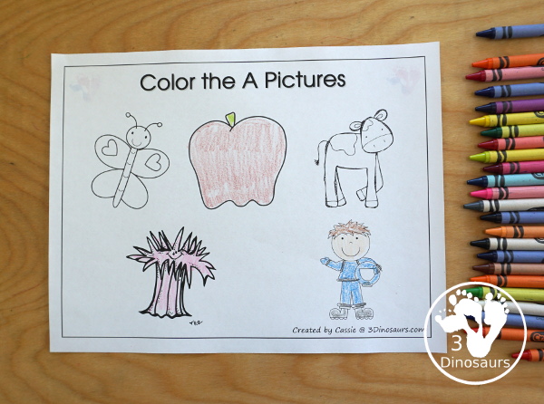 Romping and Roaring ABC Review Pack - with letter a, letter b, and letter c printables for reviewing the three letters with tracing, puzzles, coloring pages, finger puppets, game and more - 3Dionsaurs.com