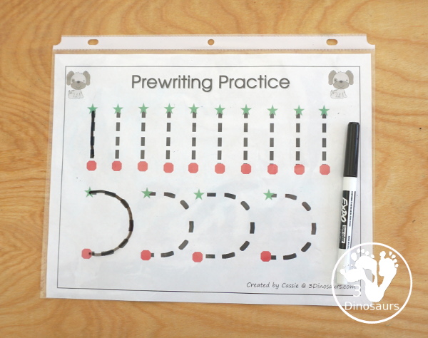 Free Romping & Roaring D Pack Letter Pack: D is for Dog - a letter D pack that has prewriting, finding letters, tracing letters, coloring pages, shapes, puzzles, and more to help kids learn their letter of the alphabet - 3Dinosaurs.com