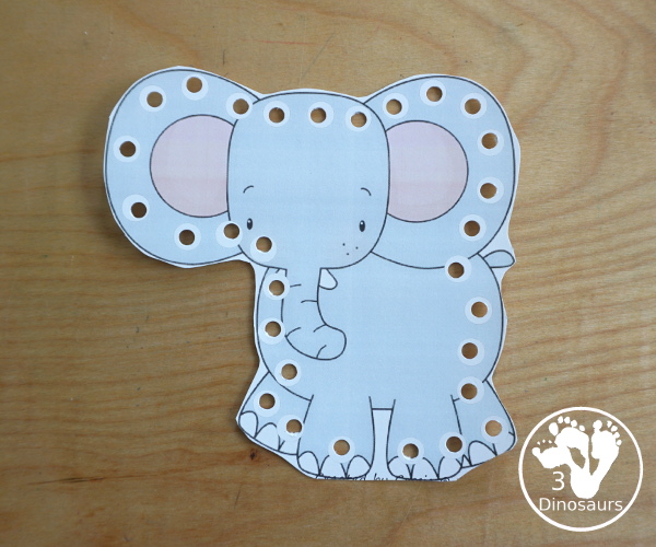 Free Romping & Roaring E Pack Letter Pack: E is for Elephant - a letter E pack that has prewriting, finding letters, tracing letters, coloring pages, shapes, puzzles, and more to help kids learn their letter of the alphabet - 3Dinosaurs.com