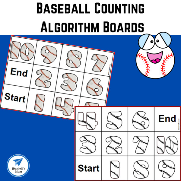 Free Color Baseball Counting Algorithm Game Boards by JDaniel4's Mom