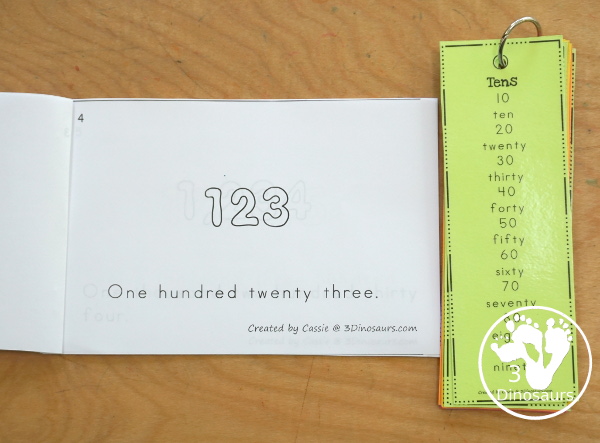 Free My Place Value Book - from ones to 100 million 10 page book. You start with only the ones place and work to 100 million in the book. - 3Dinosaurs.com