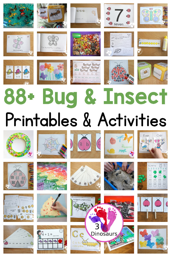 Bug & Insect Activities & Printables on 3Dinosaurs.com