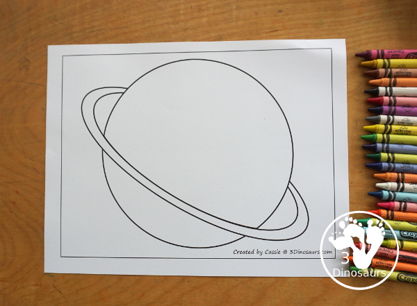 Free Planet Fine Motor Mats for a Fun Space Theme. You have a planet with a template page. It is great for coloring or torn paper crafts. 3Dinosaurs.com
