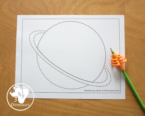 Free Planet Fine Motor Mats for a Fun Space Theme. You have a planet with a template page. It is great for coloring or torn paper crafts. 3Dinosaurs.com
