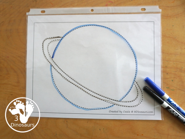 Free Planet Fine Motor Mats for a Fun Space Theme. You have a planet with a template page. It is great for coloring or torn paper crafts. 3Dinosaurs.com