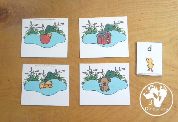 Free Duck and Swan ABC Sorting Printables works on matching uppercase and lowercase letters to a picture with the same beginning sound. A simple way to work on letters and the sounds they make. - 3Dinosaurs.com