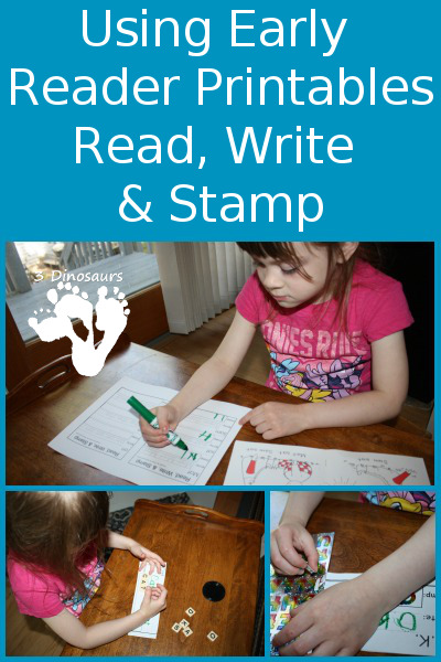 Using Early Reader Printables: Read, Write, & Stamp