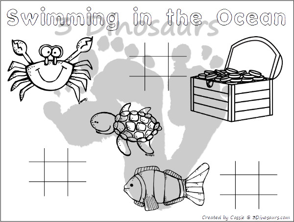 Free Ocean Themed Placemats - 4 different mats to pick from - 3Dinosaurs.com