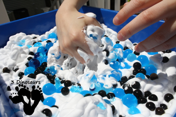 Easy Sensory Fun: Water Beads in Shaving Cream - 3Dinosaurs.com