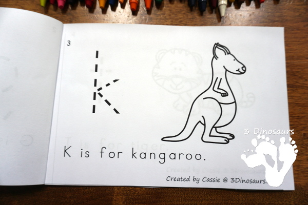 Free Zoo ABC Lowercase Easy Reader Book with 8 pages of zoo animals and lowercase letters - 3Dinosaurs.com