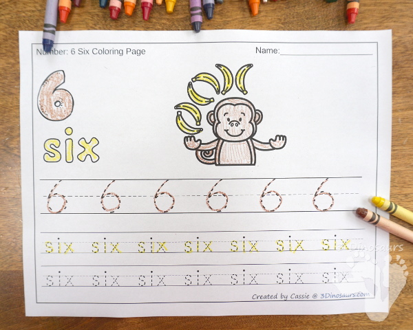 No-Prep Zoo Themed Number Color and Trace - easy no-prep printables with 5 sumemr themes: general zoo animals, monkeys, giraffes, penguins, and elephants 44 pages for each set with two options for the numbers tracing or writing $ - 3Dinosaurs.com #noprepprintable #summer #numbersforkids