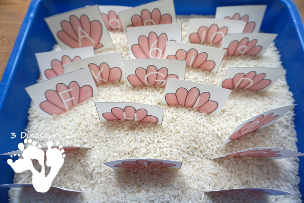 Free Beach Themed Number & Letter Sorting - plus a few other ways to use this printables - 3Dinosaurs.com